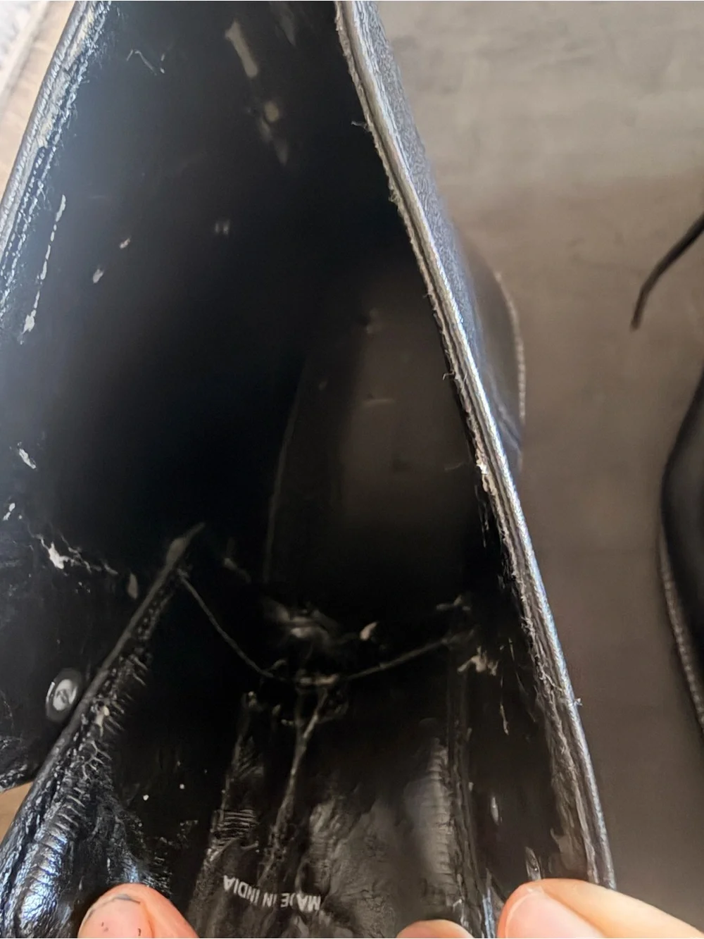 Black Men's Leather Lace-Up Boots